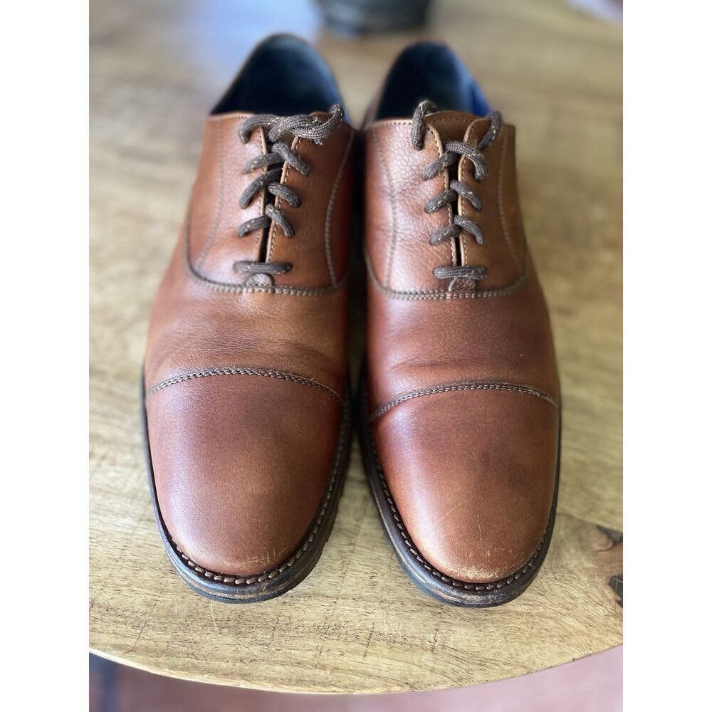 Handcrafted in Italy Johnston & Murphy Cap Toe Oxford Shoes Men’s 9M Brown